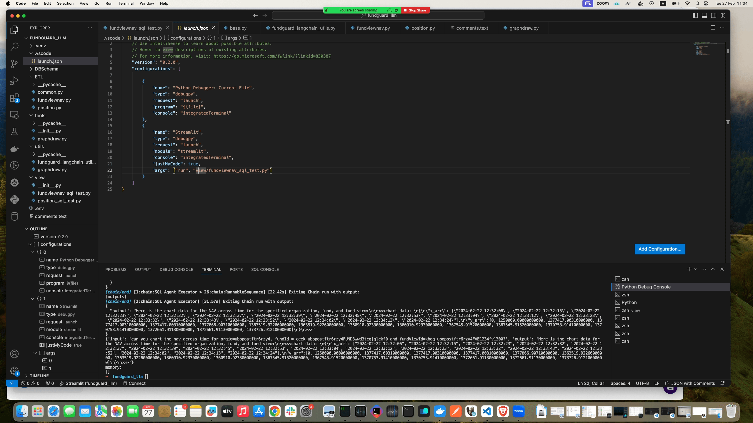 Step #13: Click "fundviewnav_sql_test.py X"