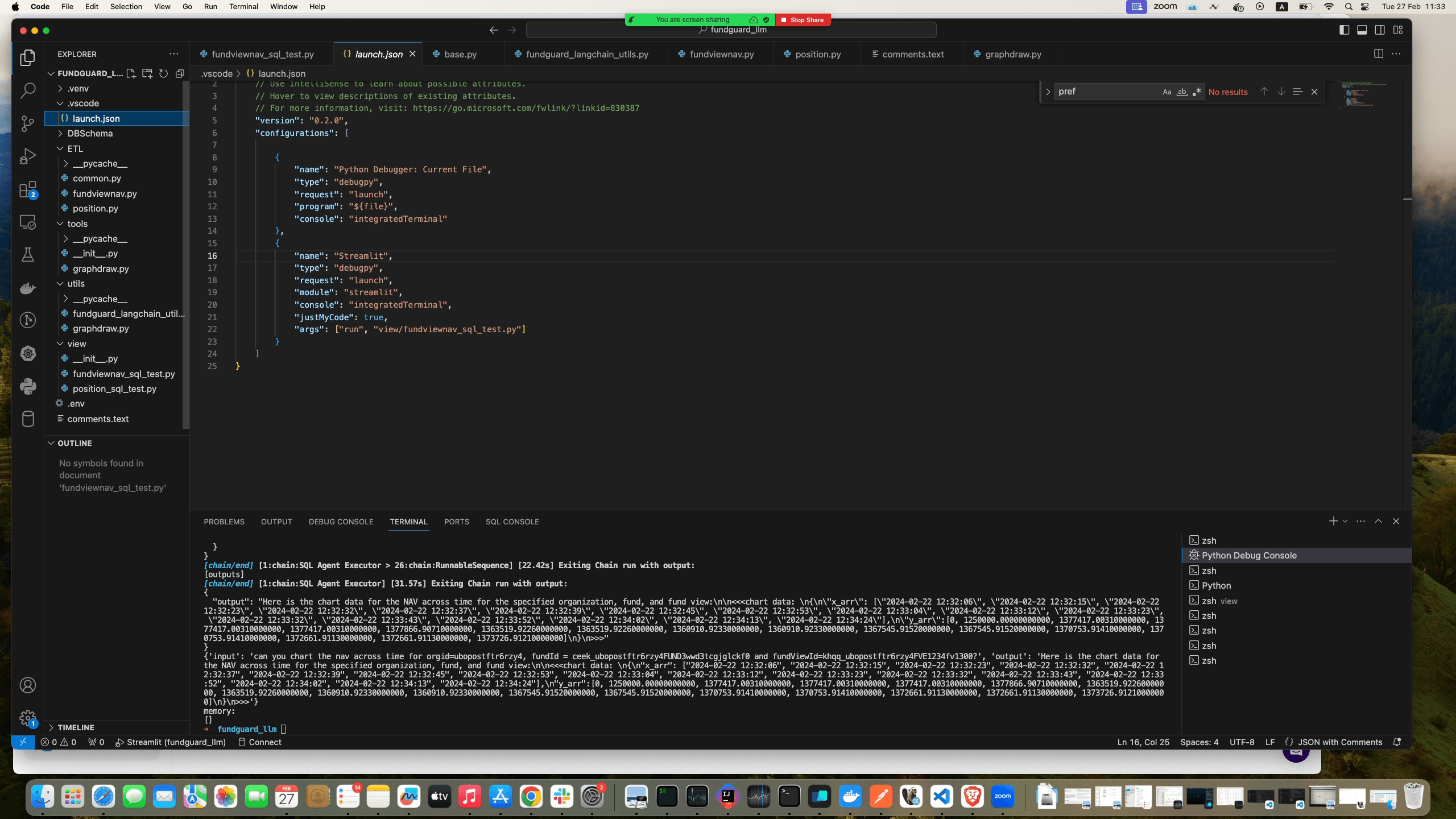 Step #1: Click "{ } launch.json"